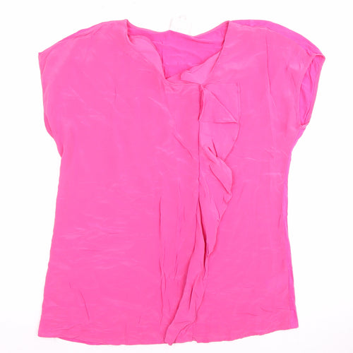 EAST Women's Pink Sleeveless Silk Blouse Size 12