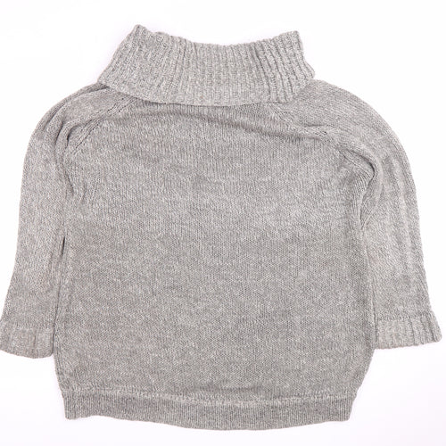 Dorothy Perkins Women's Grey Roll Neck Jumper Size 20