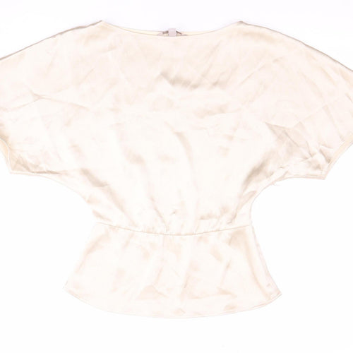 H&M Women's Beige 2XS Tunic Blouse