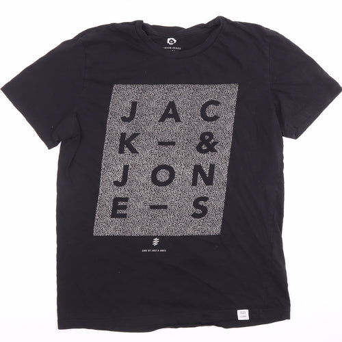 Jack & Jones Black Men's Graphic Print T-Shirt S