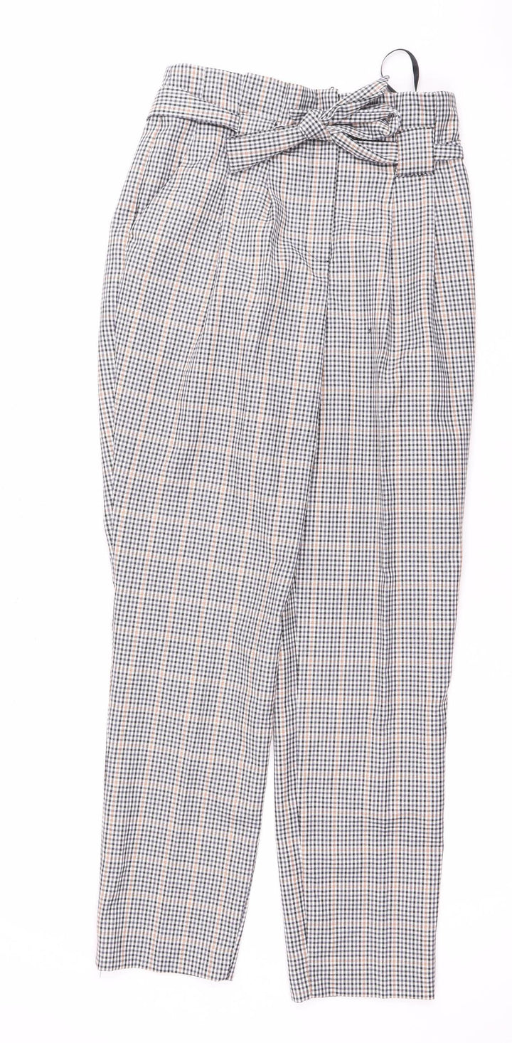 Miss Selfridge Women's Multicoloured Check Trousers, Size 6