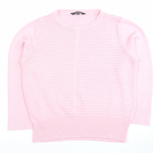 Bonmarché Women's Pink Crew Neck Pullover Jumper Size 18