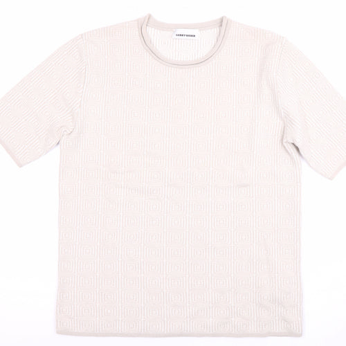 Gerry Weber Women’s Beige Geometric T-Shirt Size 14