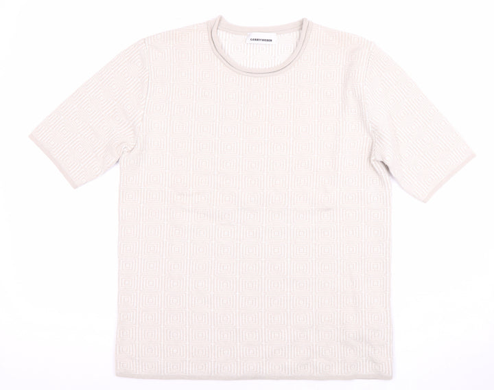 Gerry Weber Women’s Beige Geometric T-Shirt Size 14