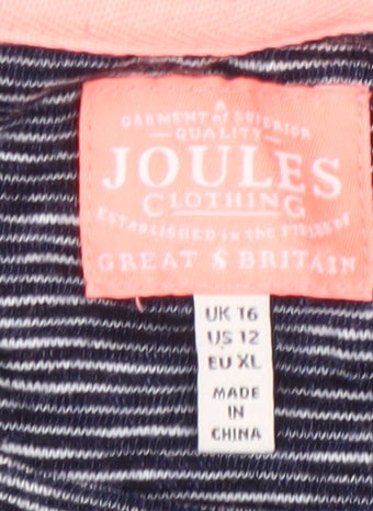 Joules Women's Blue Shift Dress, Size 16 Casual Striped