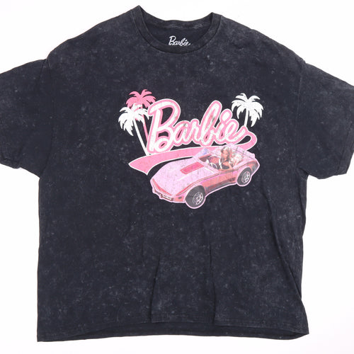 Barbie Women's Black T-Shirt XL Casual Car Theme