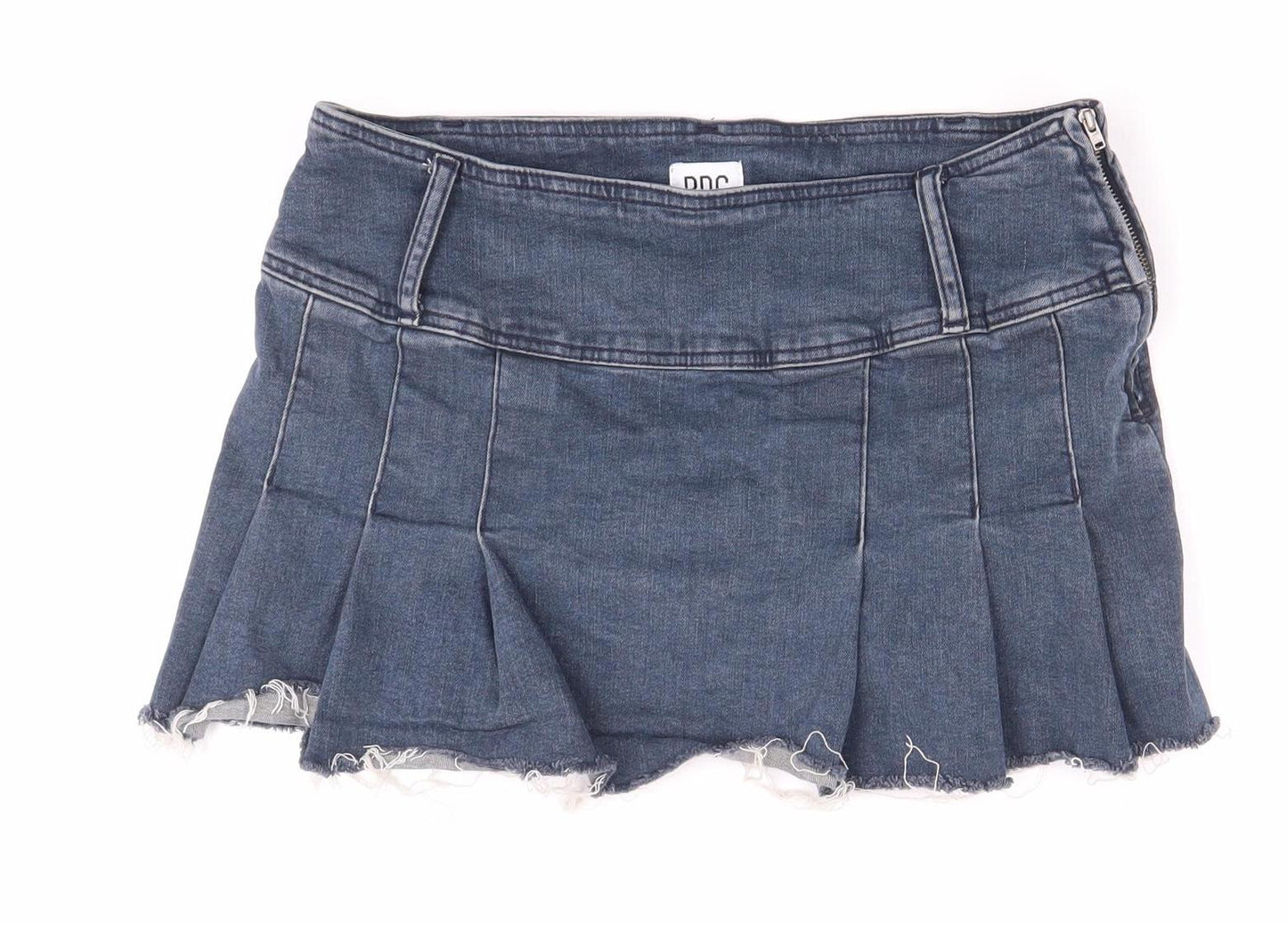 BOG Urban Outfitters Women's Blue Pleated Denim Skirt M