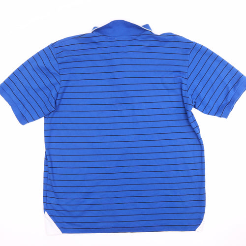 Slazenger Men's Blue Striped Polo Shirt - Casual Wear