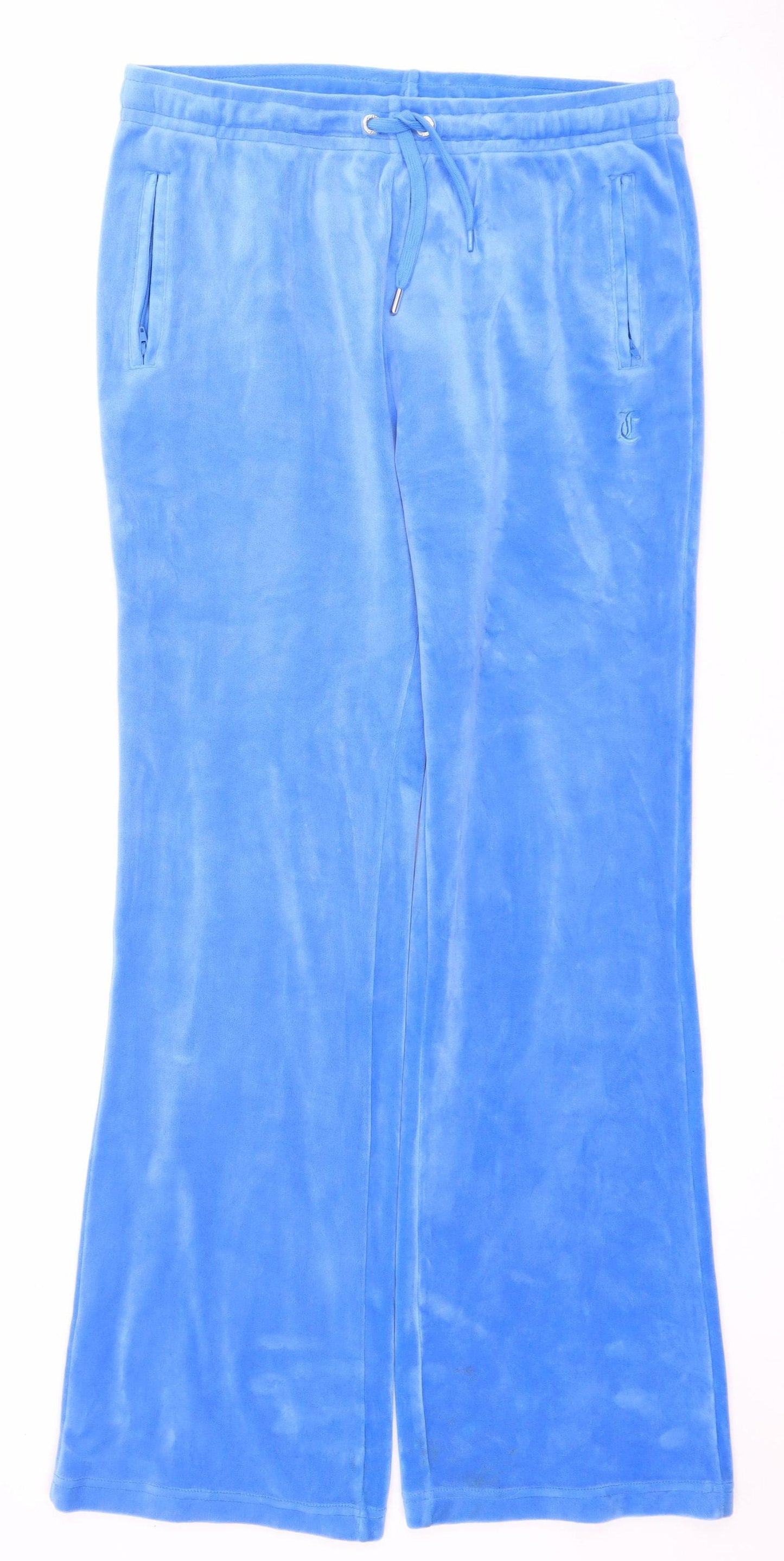 Juicy Couture Women's Blue Velour Trousers Size L