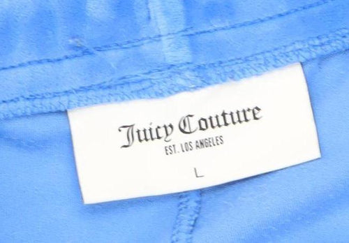 Juicy Couture Women's Blue Velour Trousers Size L