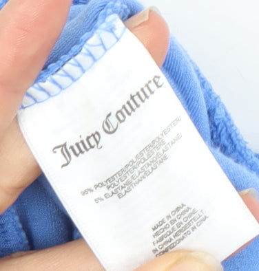 Juicy Couture Women's Blue Velour Trousers Size L