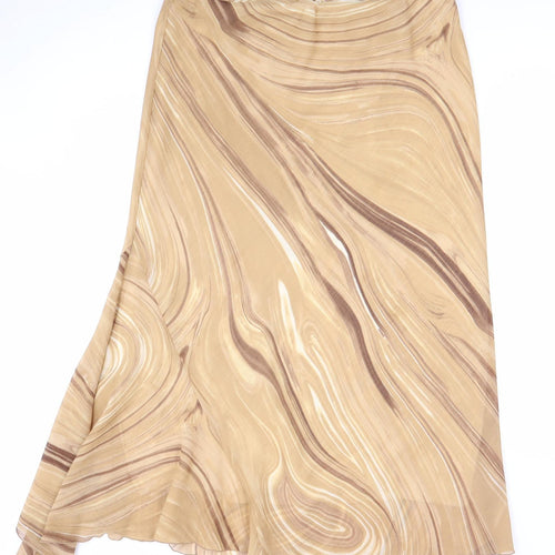 Amaranto Women's Beige Geometric Skirt Size 14