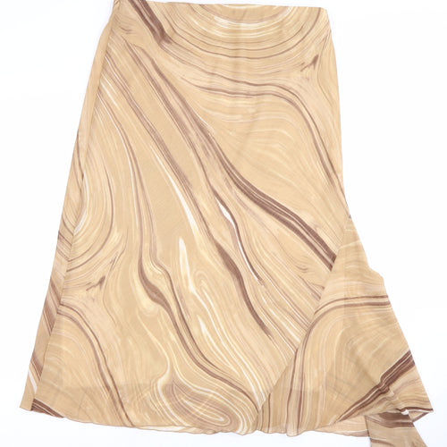 Amaranto Women's Beige Geometric Skirt Size 14
