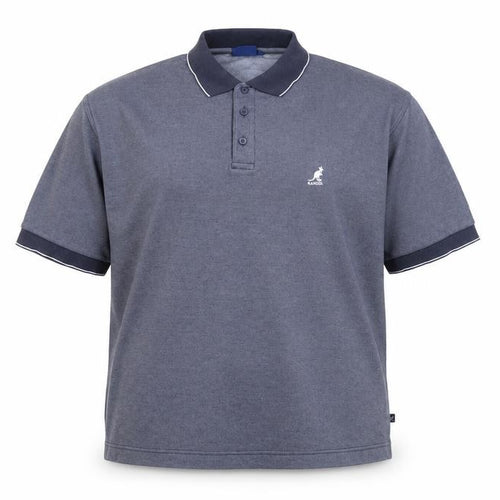 Kangol Mens Blue Polo Shirt L Short Sleeve Casual