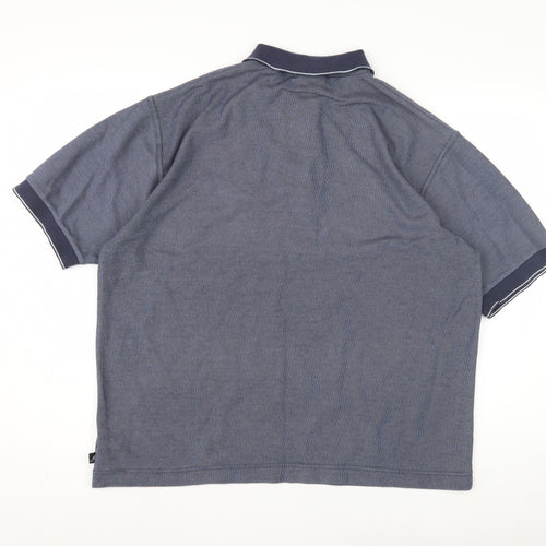 Kangol Mens Blue Polo Shirt L Short Sleeve Casual