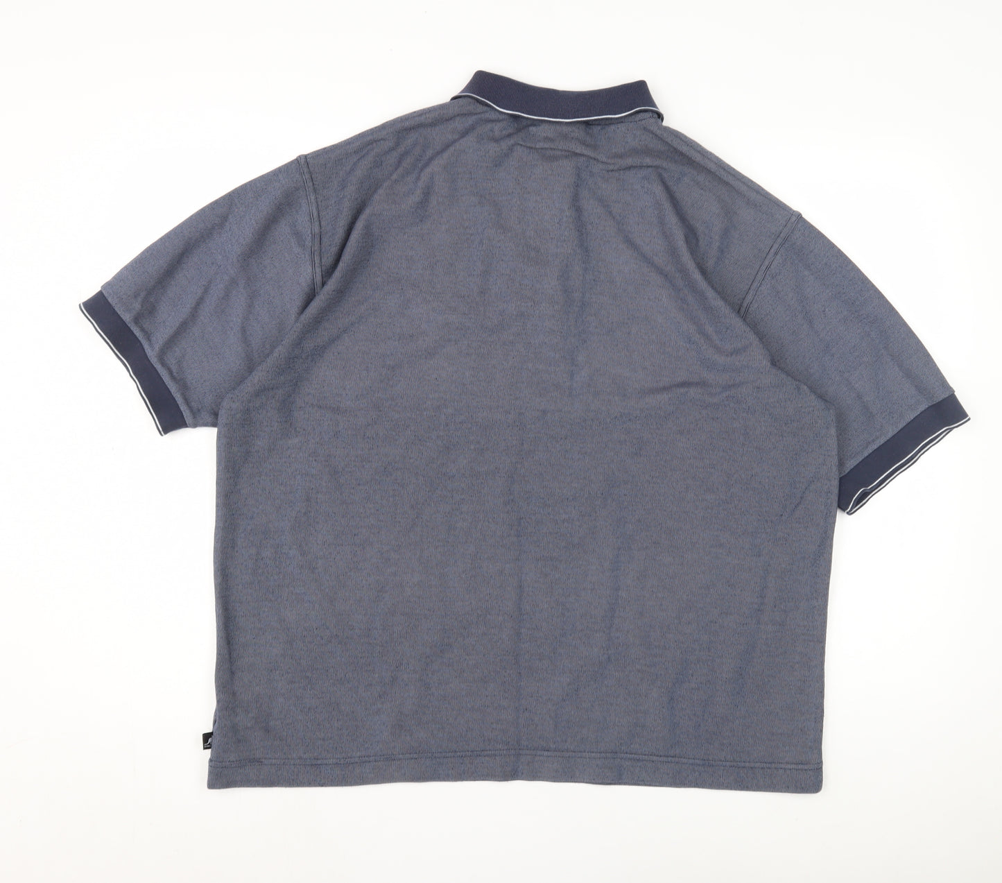 Kangol Mens Blue Polo Shirt L Short Sleeve Casual