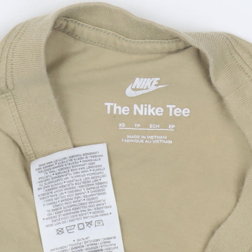 Nike Men's Beige XS Crew Neck T-Shirt