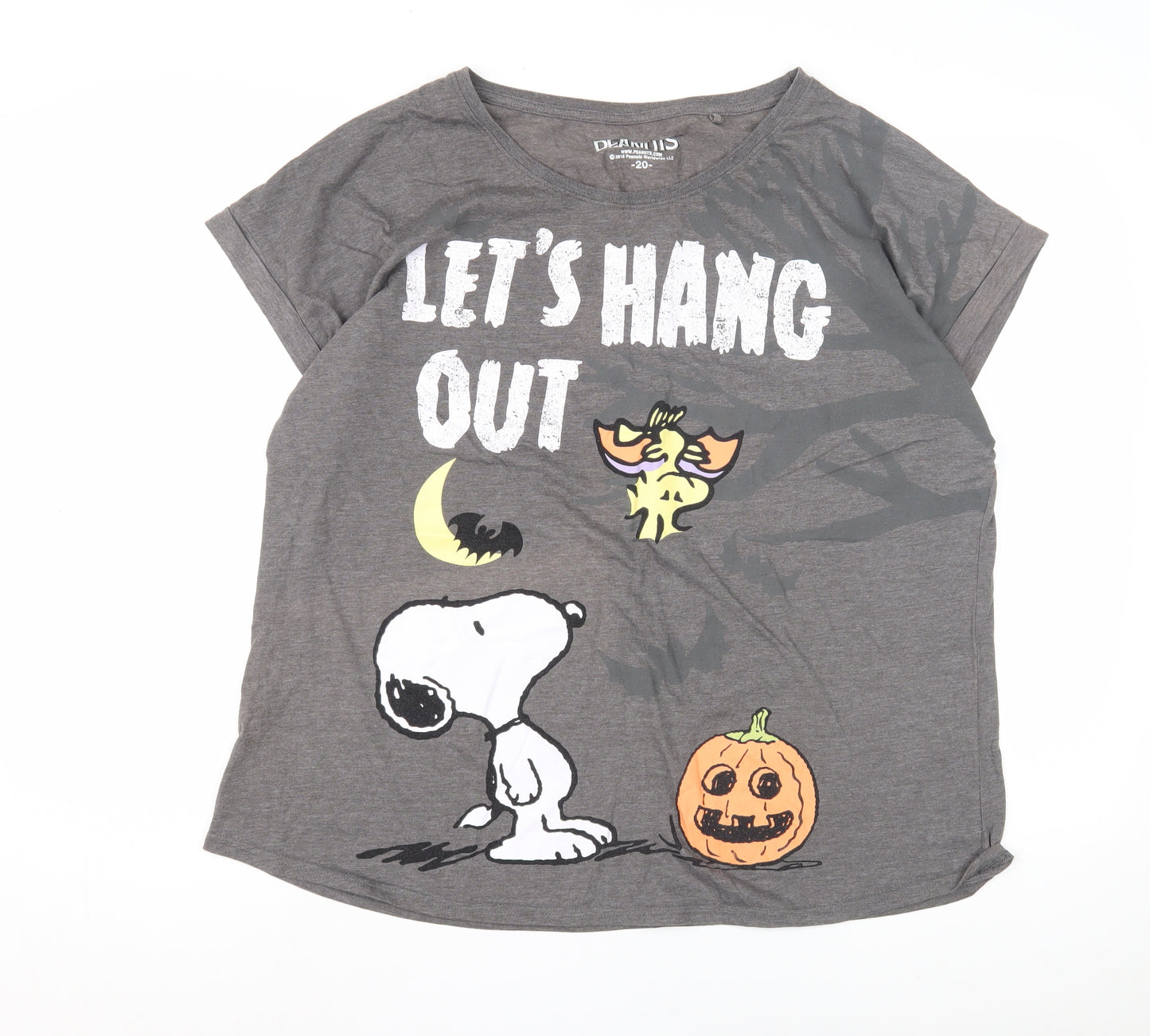 George Women's Grey Snoopy Halloween T-Shirt Size 20