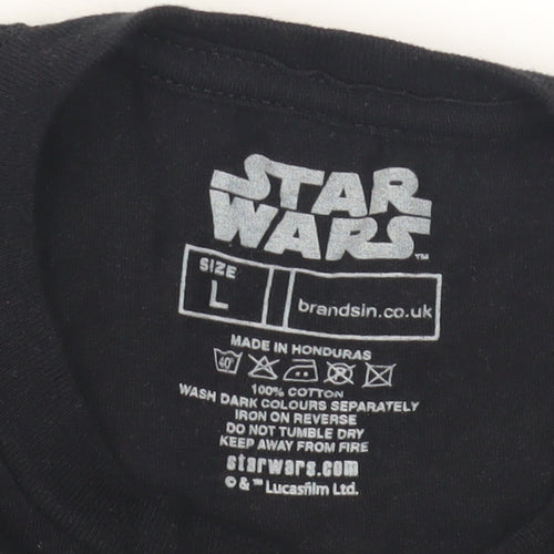 Star Wars Boys Black L T-Shirt Boba Fett Graphic