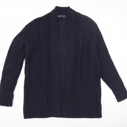 Marks and Spencer Women's Blue Open Front Cardigan S