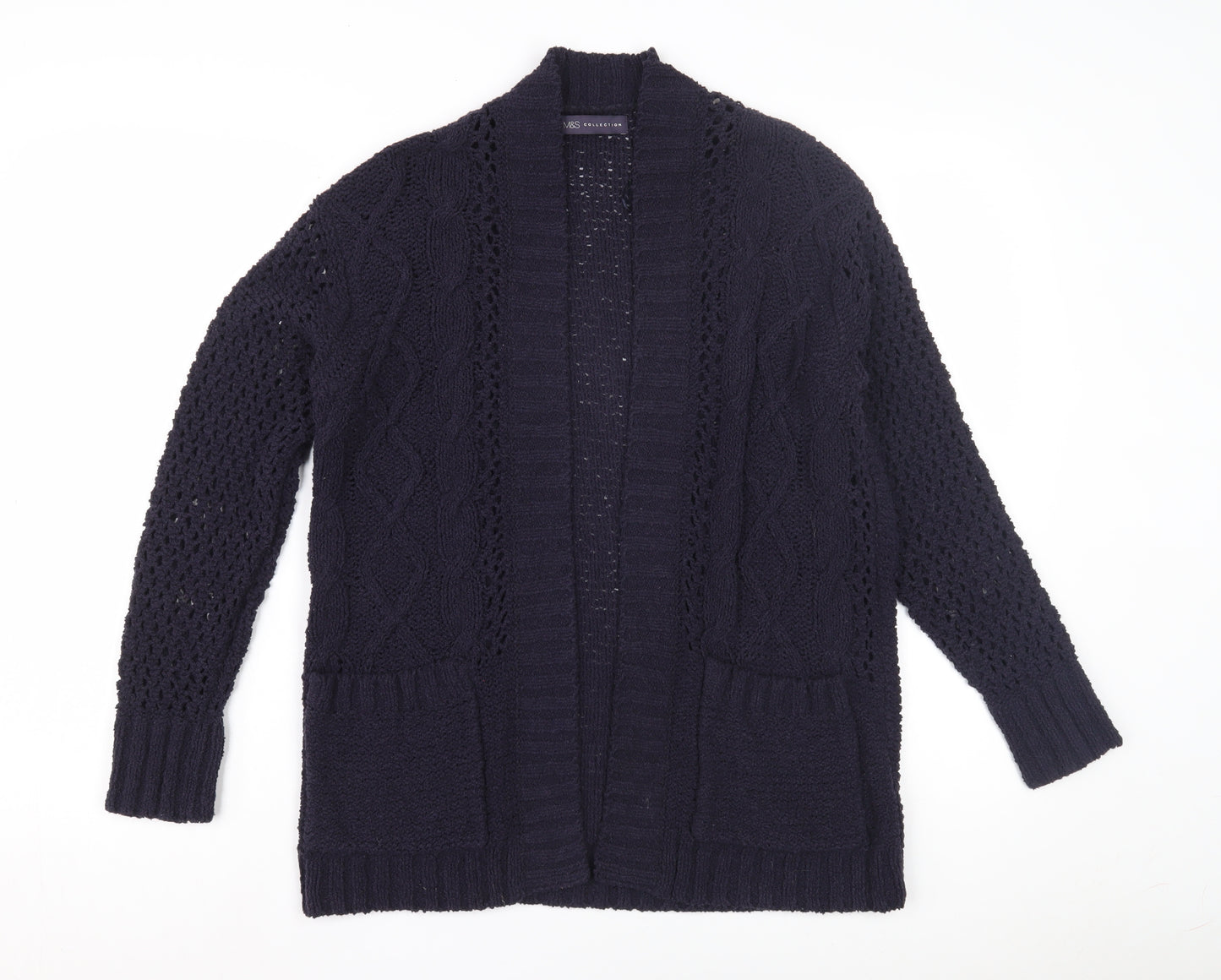 Marks and Spencer Women's Blue Open Front Cardigan S