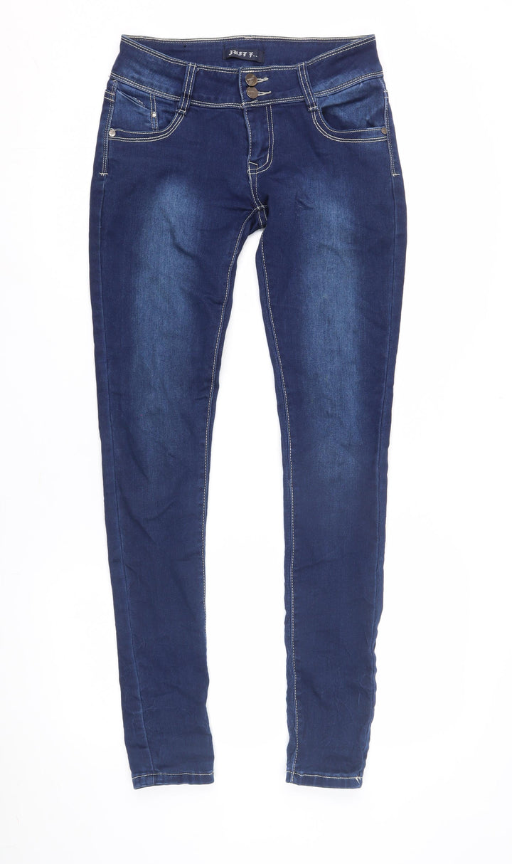 Justy Women's Blue Skinny Jeans M Size
