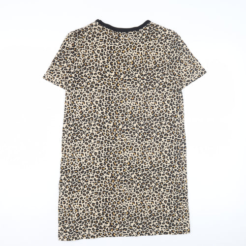 Brave Soul Women's Leopard Print T-Shirt Size 4 Casual