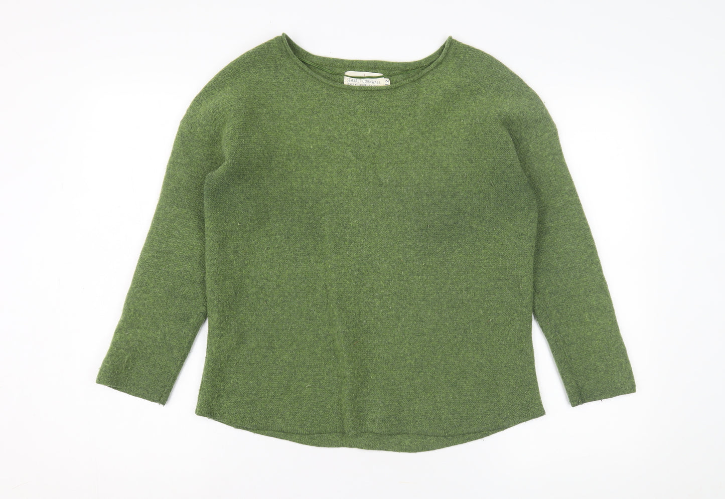 Seasalt Cornwall Green Wool Boat Neck Women's Jumper 12