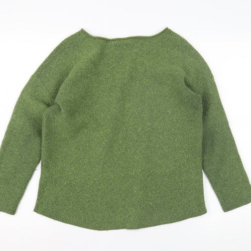 Seasalt Cornwall Green Wool Boat Neck Women's Jumper 12