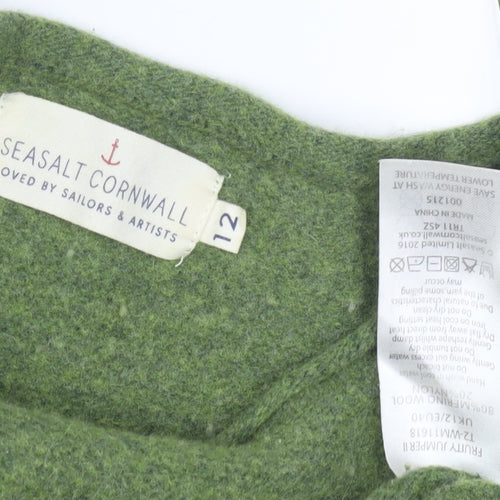 Seasalt Cornwall Green Wool Boat Neck Women's Jumper 12