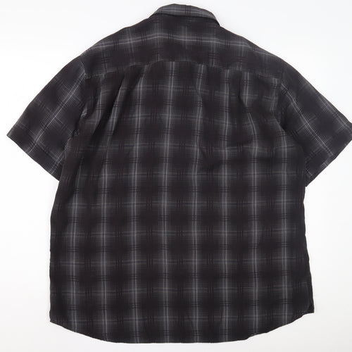 Marks and Spencer Men's Black XL Check Shirt