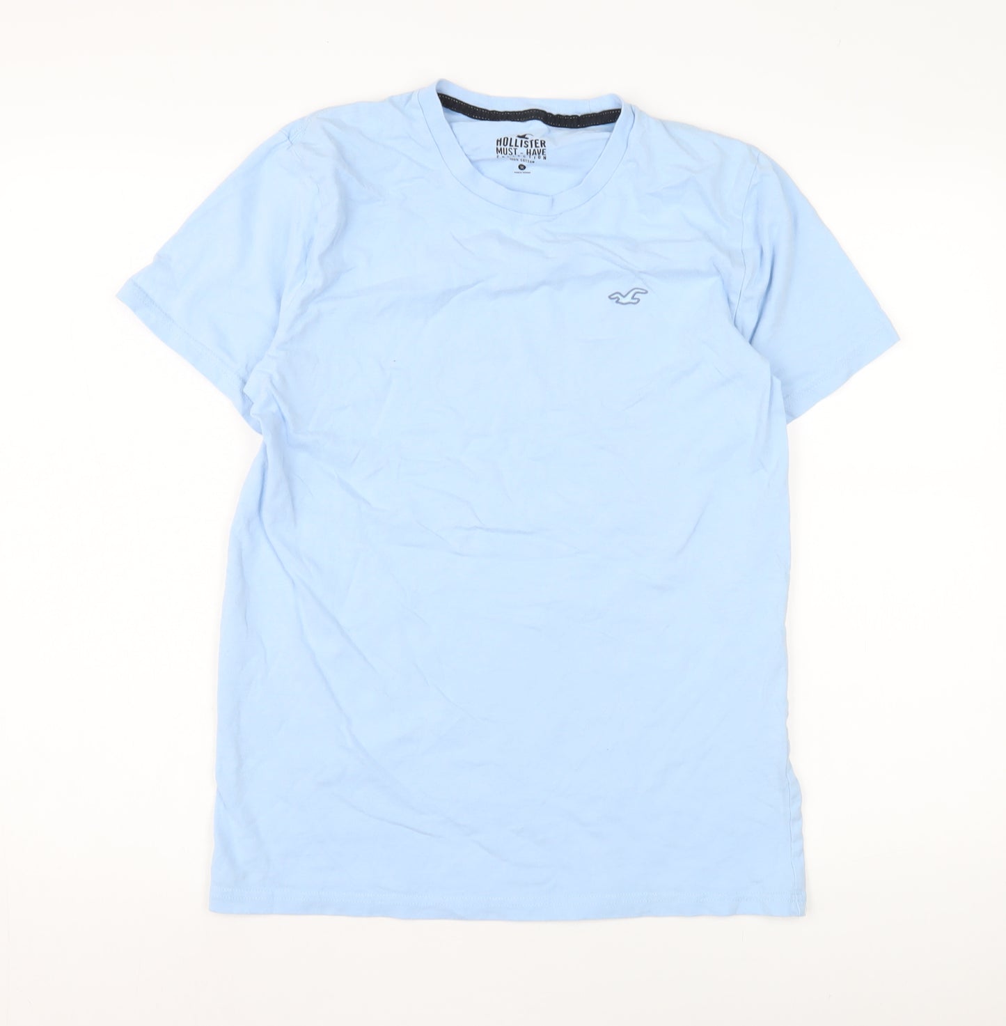 Hollister Men's Blue Crew Neck T-Shirt Medium