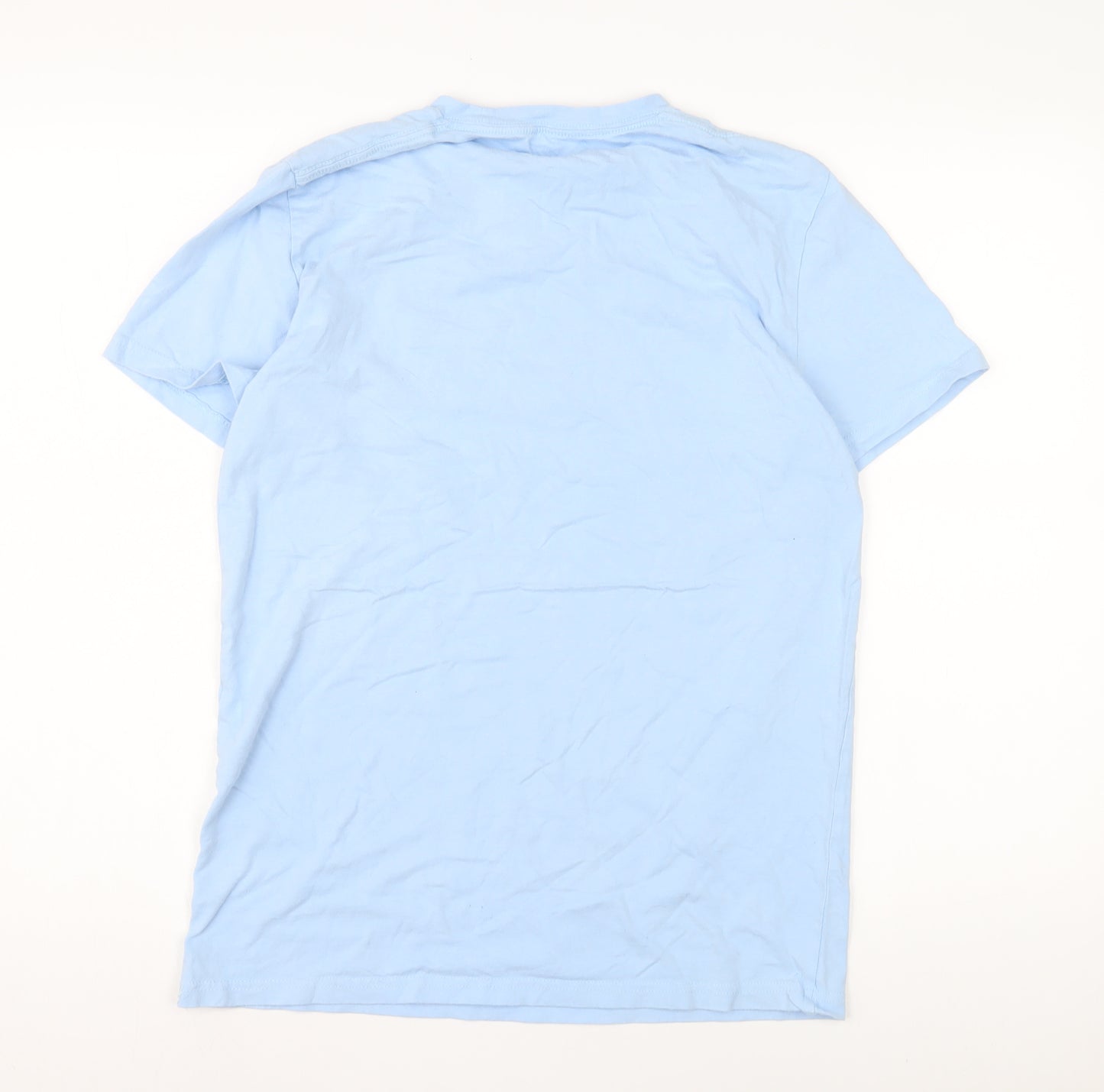 Hollister Men's Blue Crew Neck T-Shirt Medium