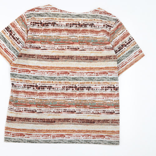 ISLE Women's Multicoloured Striped T-Shirt L