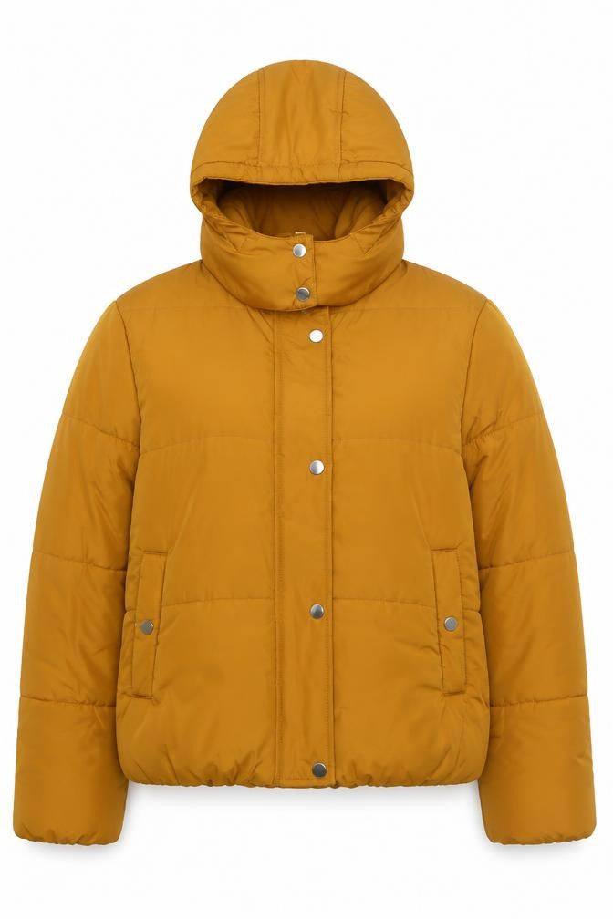 Front view of Marks & Spencer Women's Brown, size 16, Puffer Jacket