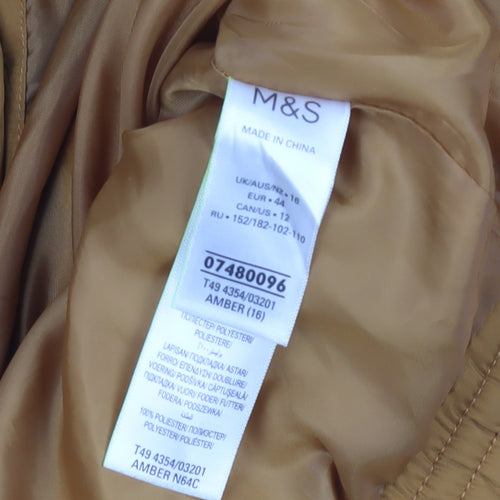 Marks and Spencer Women's Brown Size 16 Puffer Jacket