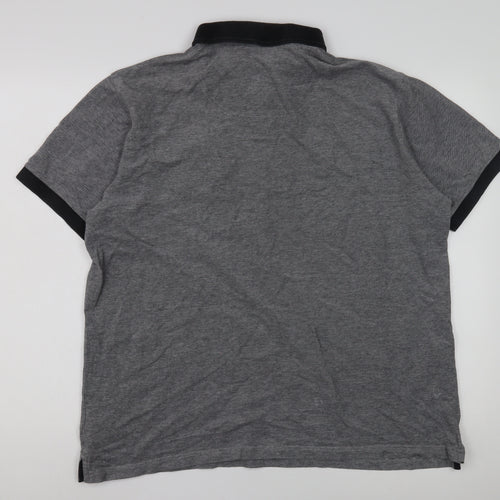 New Zealand Men's Grey XL Polo Shirt with Logo, Short Sleeve