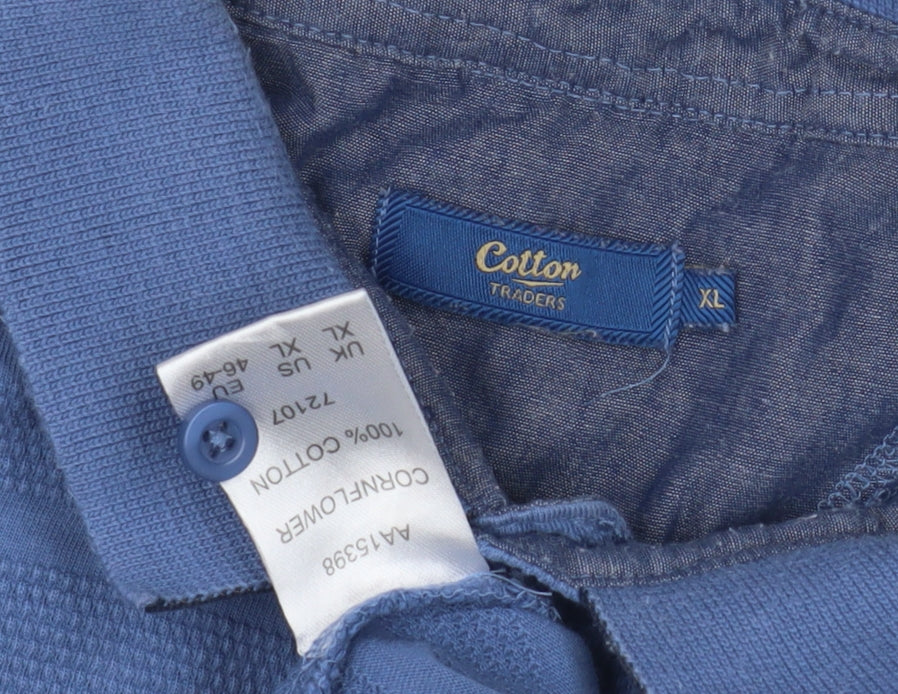 Cotton Traders Men's Blue XL Polo Shirt