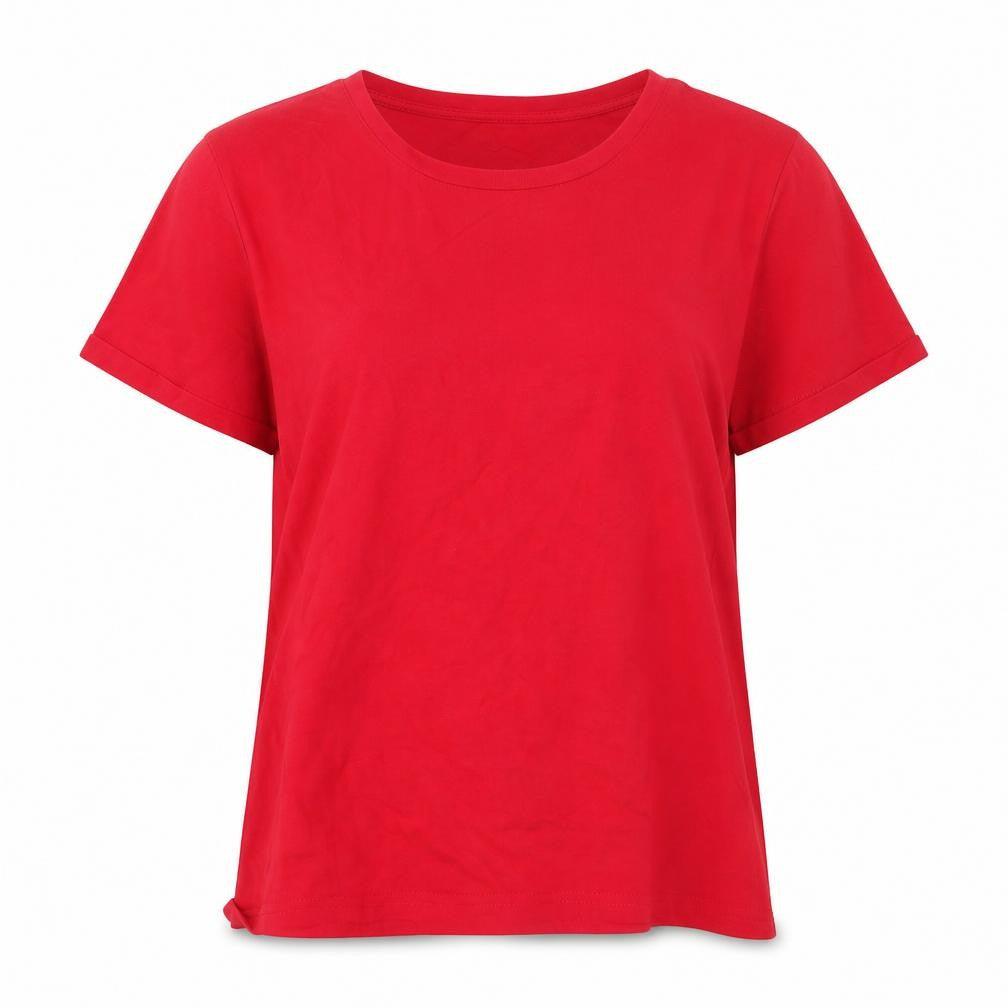 Quiz Women's Red Floral Embroidered T-Shirt, Size 12