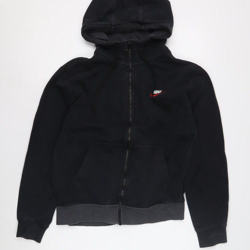 Nike Men's Black Full Zip Hoodie M Logo Hooded