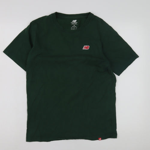 New Balance Men's Green M T-Shirt Solid Crew