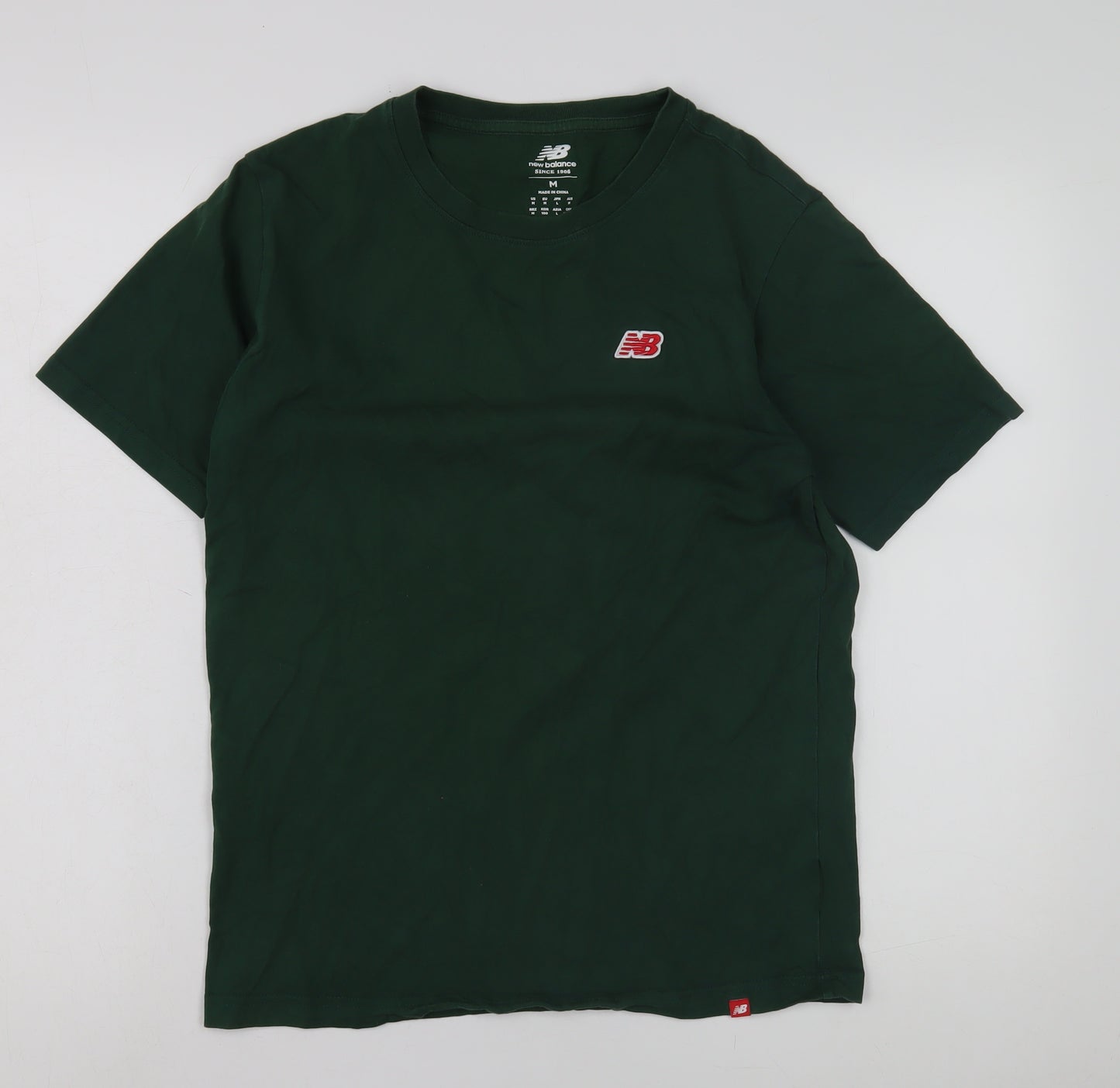New Balance Men's Green M T-Shirt Solid Crew