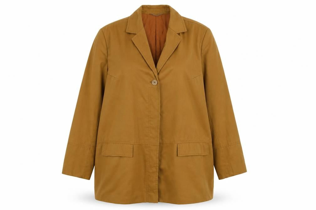 Front view of Ravens Classic Women's Brown Blazer, size 20, - Elegant & Versatile
