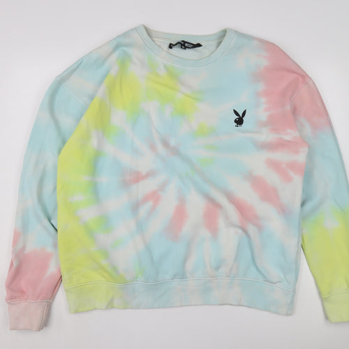 Missguided Women's Multicolour L Pullover Tie-Dye Sweatshirt