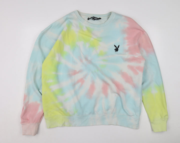 Missguided Women's Multicolour L Pullover Tie-Dye Sweatshirt