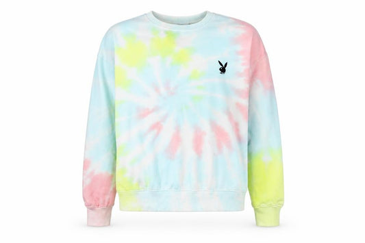 Front view of Missguided Women's Multicolour L Pullover Tie-Dye Sweatshirt