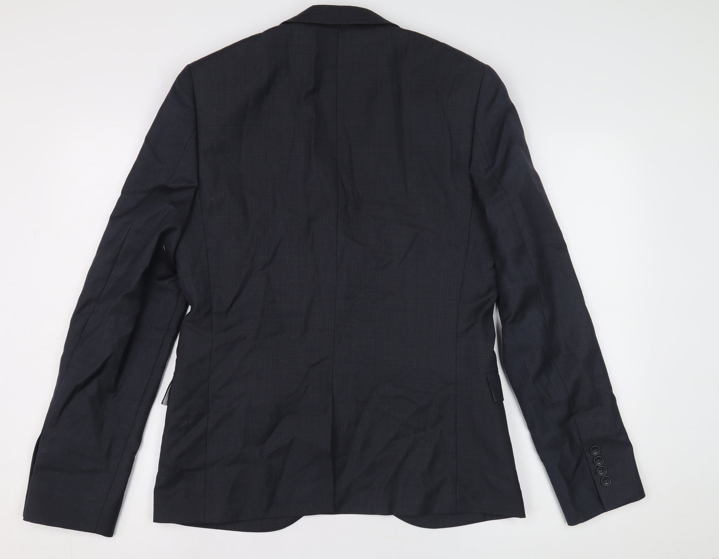 Topman Men's Black Wool Blazer, Size 38, Formal