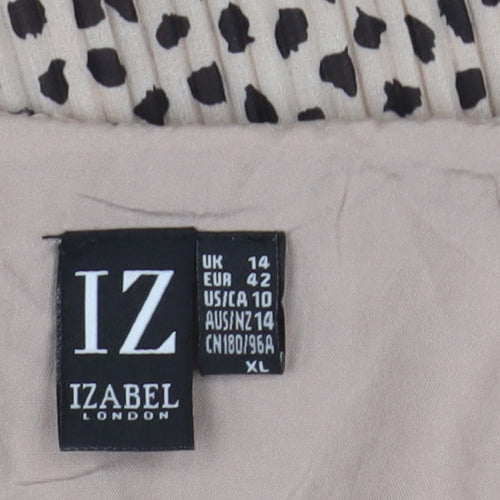 Izabel London Women's Beige Animal Print Top