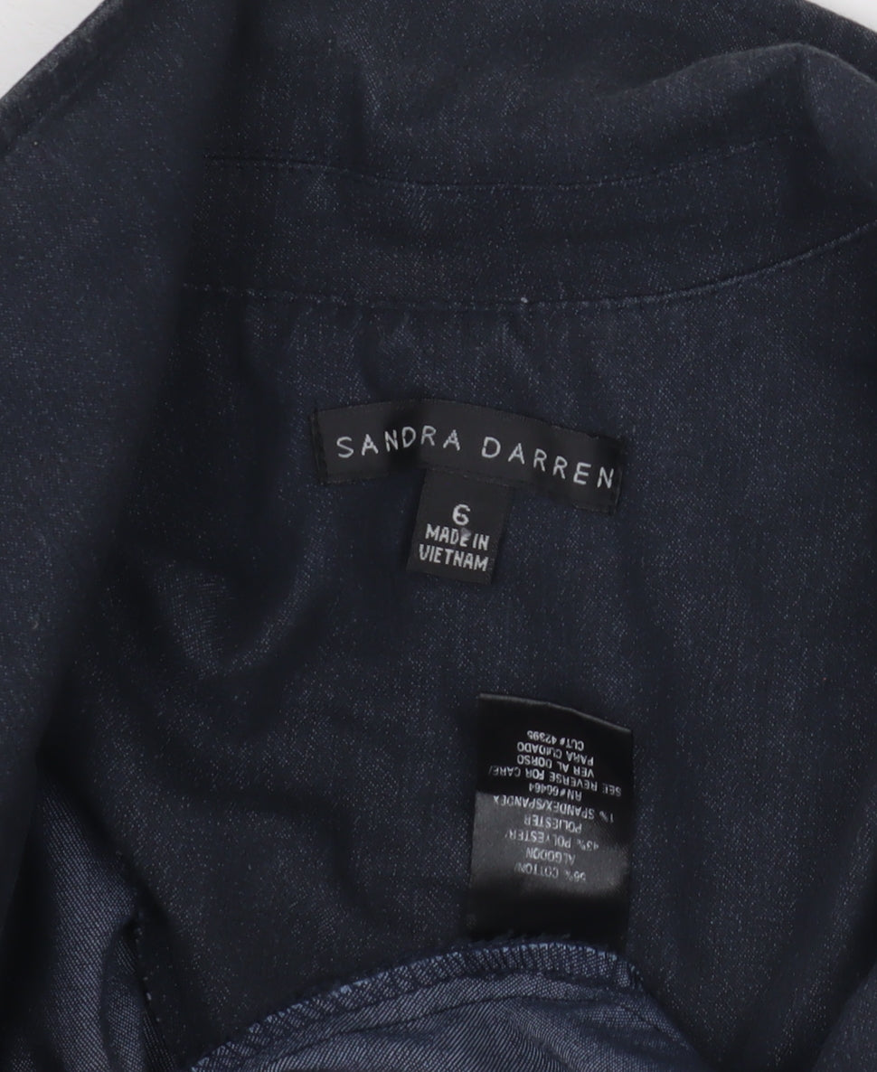Sandra Darren Women's Blue Shirt Dress - Size 8