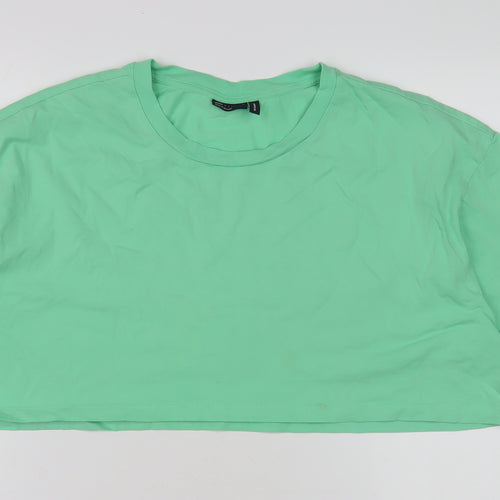 ASOS Women's Green Cropped T-Shirt Size 12